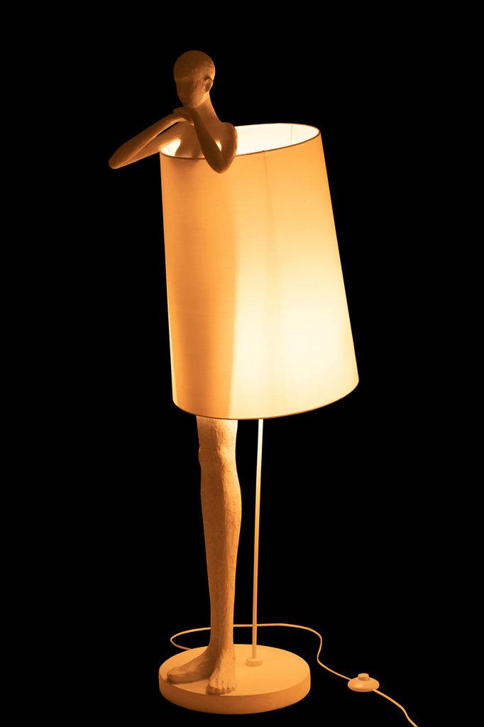 Lamp Man Poly Wit - Vloerlamp - J-Line - livinglovely.nl