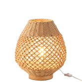 Lamp Metaal Getwist Donker Naturel Small - Tafellamp - J-Line - livinglovely.nl