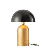 Lamp Mush Metaal Goud/Zwart - Tafellamp - J-Line - livinglovely.nl