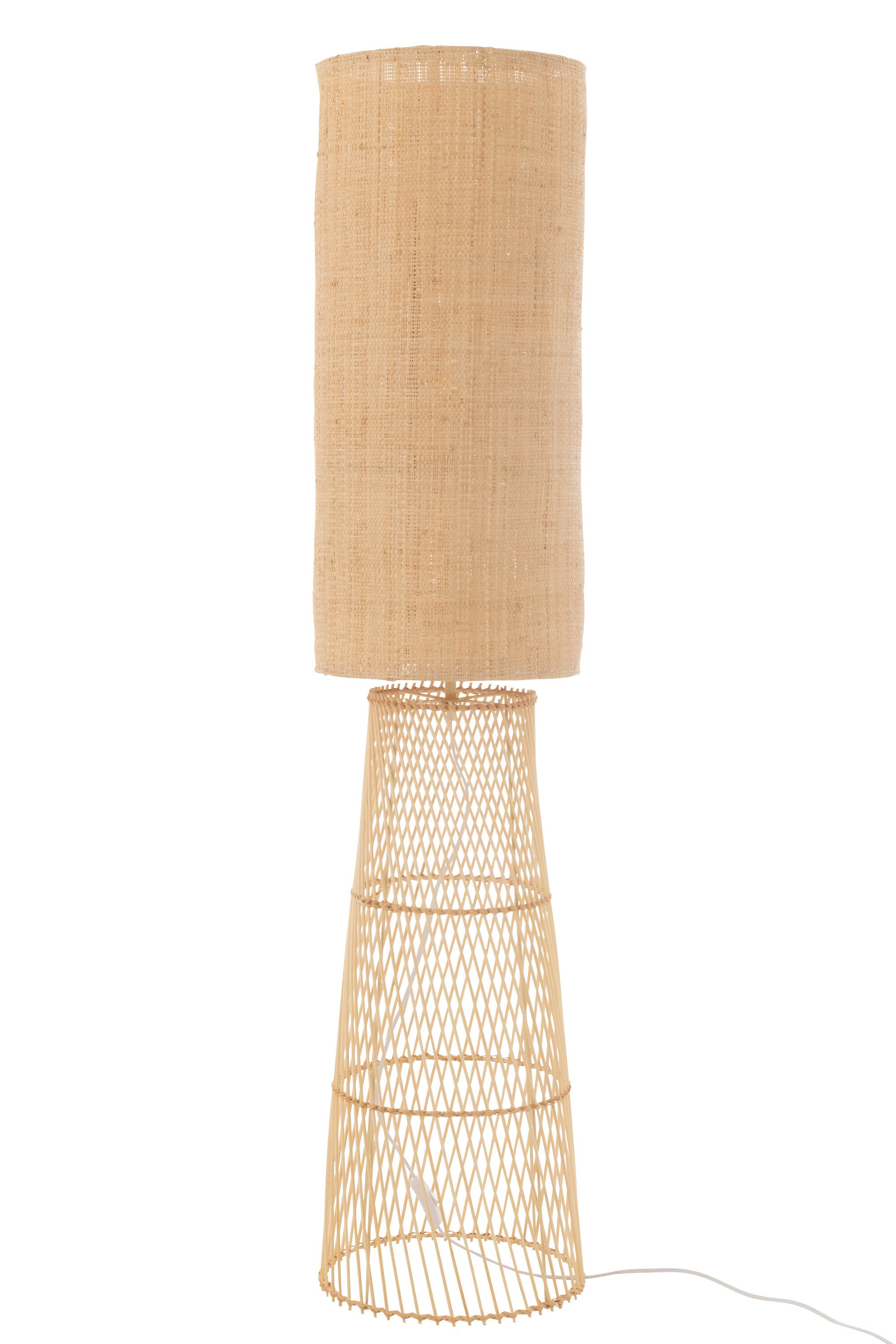 Lamp Room Linen/Bamboo Natural J-Line - Vloerlamp - J-Line - livinglovely.nl