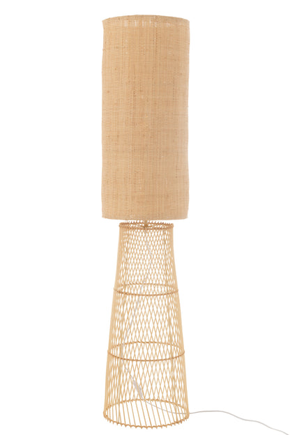 Lamp Room Linen/Bamboo Natural J-Line - Vloerlamp - J-Line - livinglovely.nl