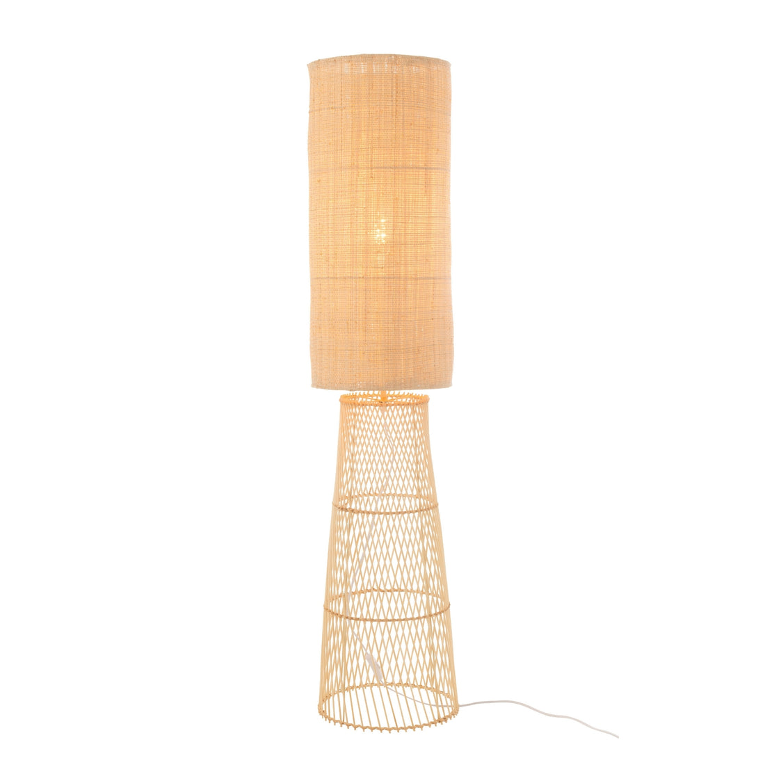 Lamp Room Linen/Bamboo Natural J-Line - Vloerlamp - J-Line - livinglovely.nl