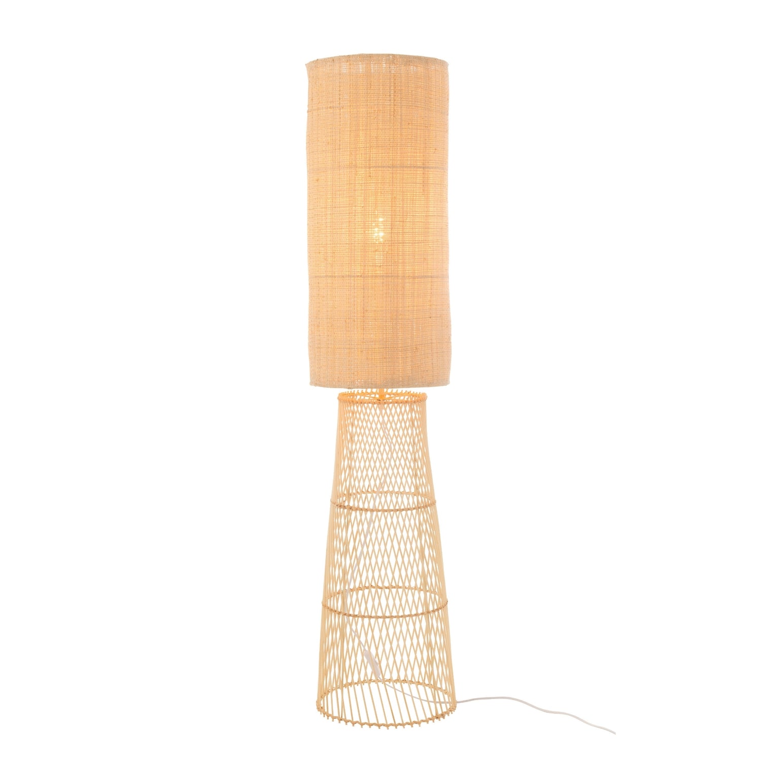 Lamp Room Linen/Bamboo Natural J-Line - Vloerlamp - J-Line - livinglovely.nl