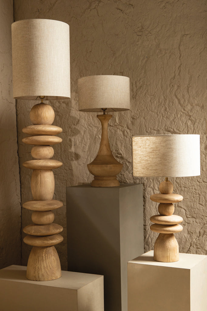 Lampenkap Rivvo - 40x40x50 cm - Katoen - Naturel PTMD - Lampenkap - PTMD - livinglovely.nl