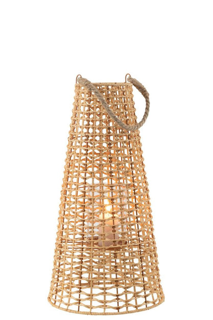 Lantaarn Anais Rotan Natural Large - Lantaarn - J-Line - livinglovely.nl