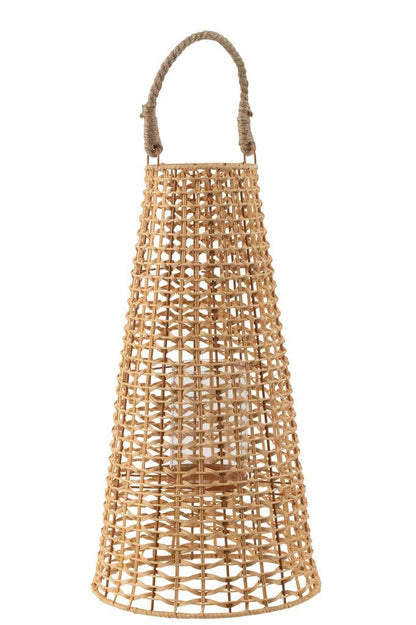 Lantaarn Anais Rotan Natural Large - Lantaarn - J-Line - livinglovely.nl