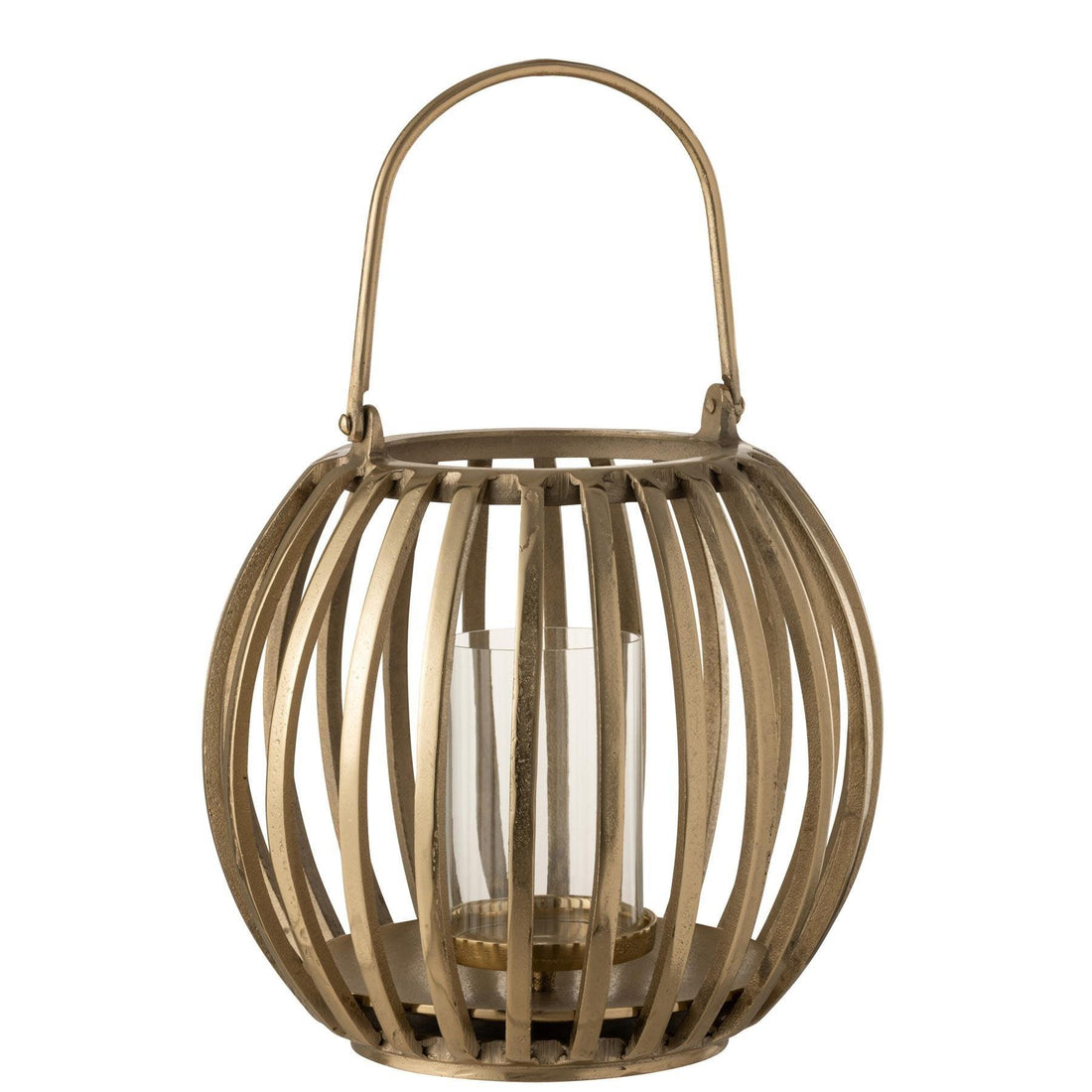 Lantaarn Bol Aluminium Goud - Lantaarn - J-Line - livinglovely.nl