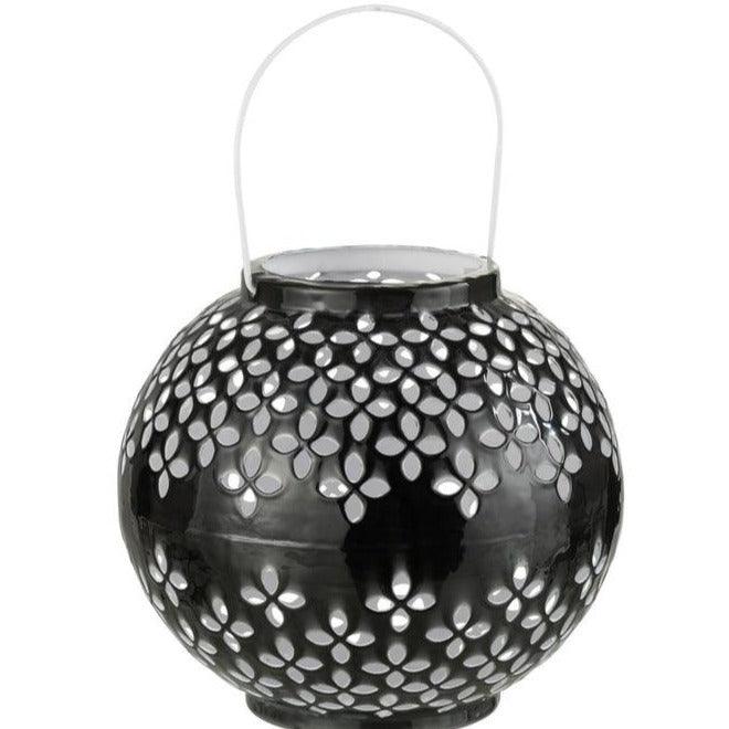 Lantaarn Bol Geperforeerd Ijzer Zwart - Lantaarn - J-Line - livinglovely.nl