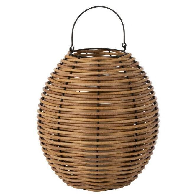 Lantaarn Gewoven Led Naturel Medium - Lantaarn - J-Line - livinglovely.nl