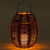 Lantaarn Gewoven Led Naturel Medium - Lantaarn - J-Line - livinglovely.nl