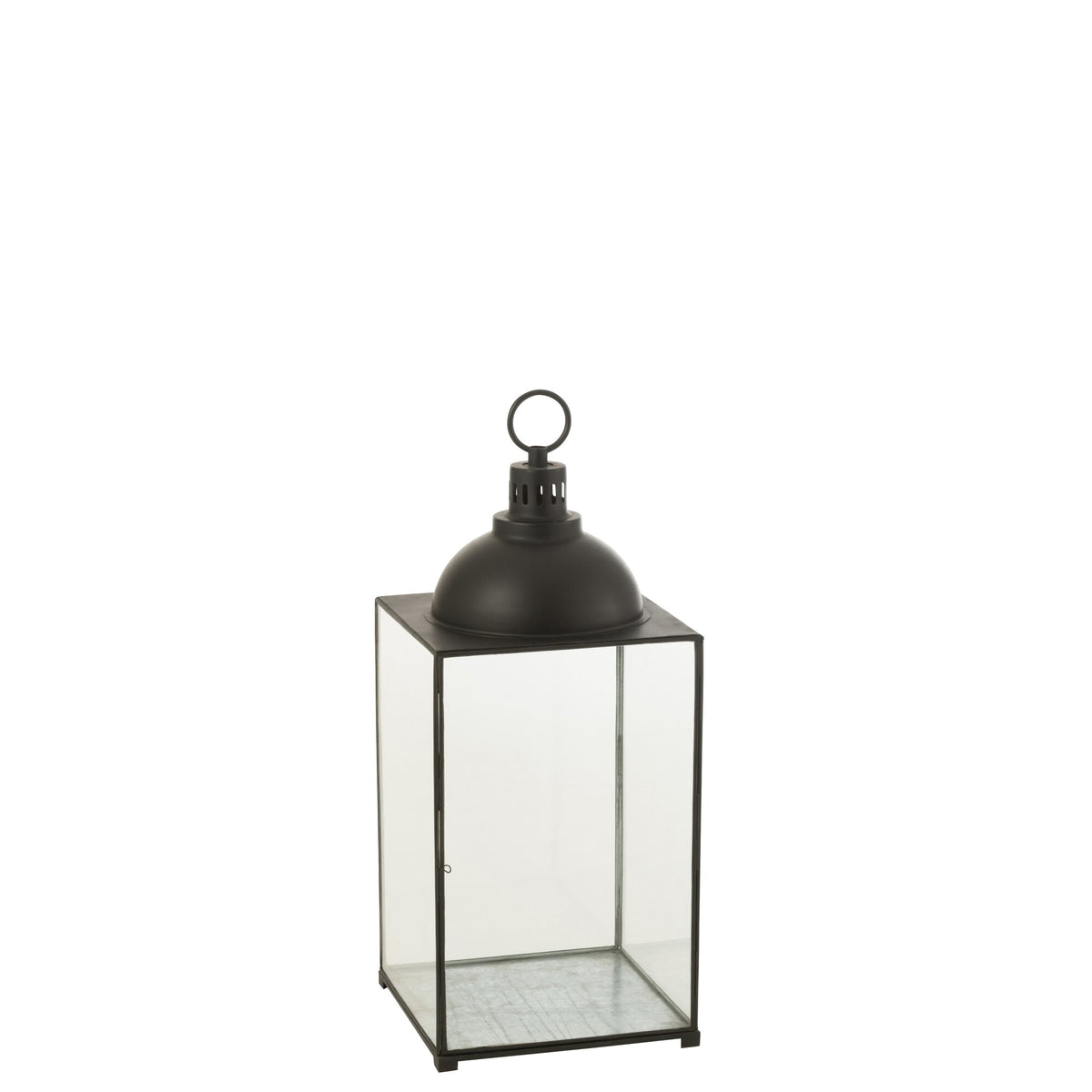 Laterne Hagrid Glas/Eisen Schwarz L36cm x B36cm x H85cm J-Line