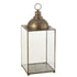 Lantaarn Hagrid Glas/Ijzer Brons Medium - Lantaarn - J-Line - livinglovely.nl