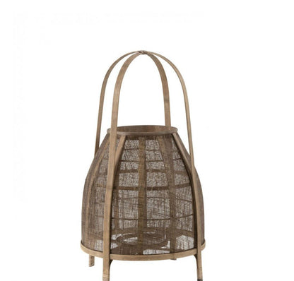 Lantaarn Kap Bamboe Natural Medium - Lantaarn - J-Line - livinglovely.nl