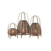 Lantaarn Kap Bamboe Natural Medium - Lantaarn - J-Line - livinglovely.nl