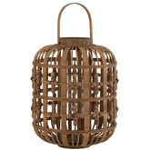 Lantaarn Kralen Hout Naturel - Lantaarn - J-Line - livinglovely.nl
