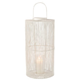 Lantaarn Metaal Mat Wiit Large - Lantaarn - J-Line - livinglovely.nl
