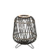 Lantaarn Op Voet Bamboe Zwart/Naturel Small - Lantaarn - J-Line - livinglovely.nl