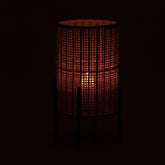 Lantaarn Op Voet Bamboo Naturel Large - Lantaarn - J-Line - livinglovely.nl