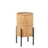Lantaarn Op Voet Bamboo Naturel Small - Lantaarn - J-Line - livinglovely.nl