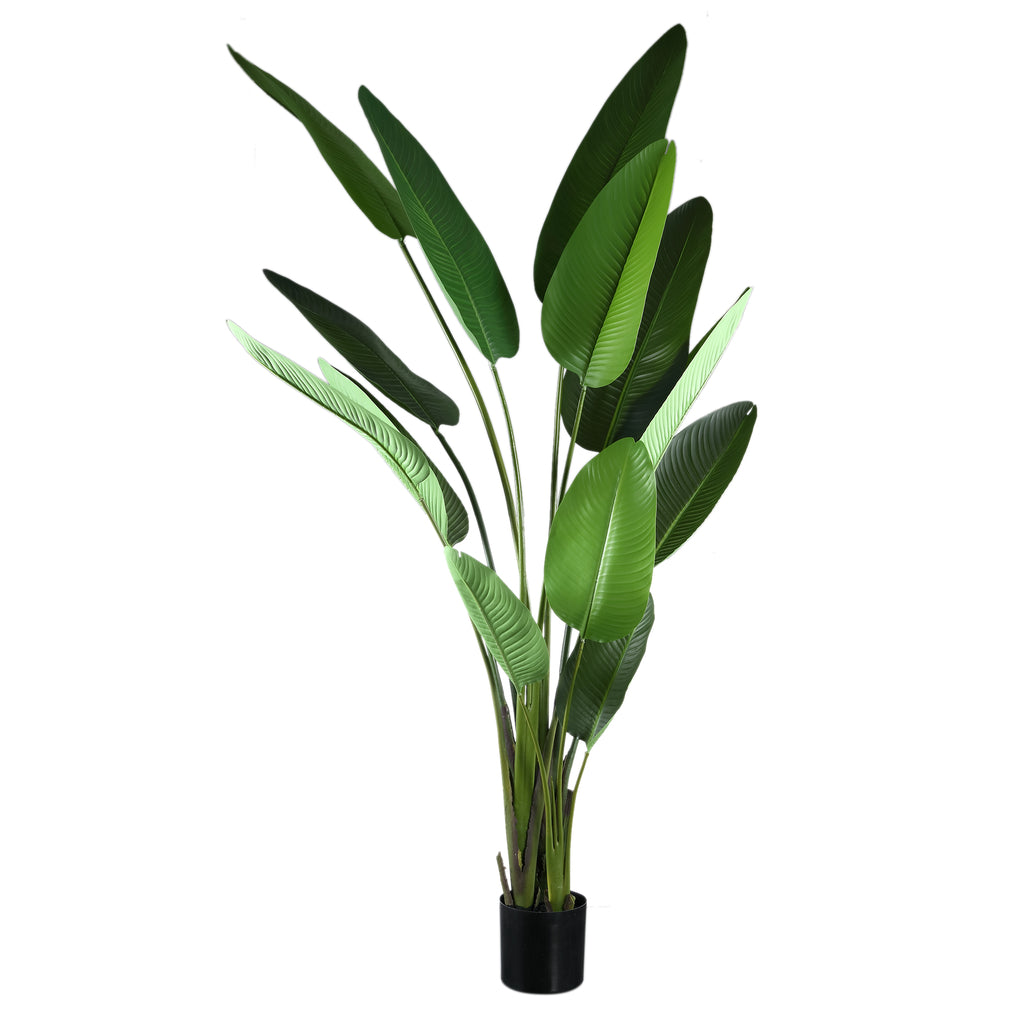 Leaves Plant Green PE Real Touch Strelitzia XL 130x87x310cm PTMD - Kunstplant - PTMD - livinglovely.nl