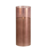 Ledlamp Blinkend Glas Bruin Large - LED Kaars - J-Line - livinglovely.nl