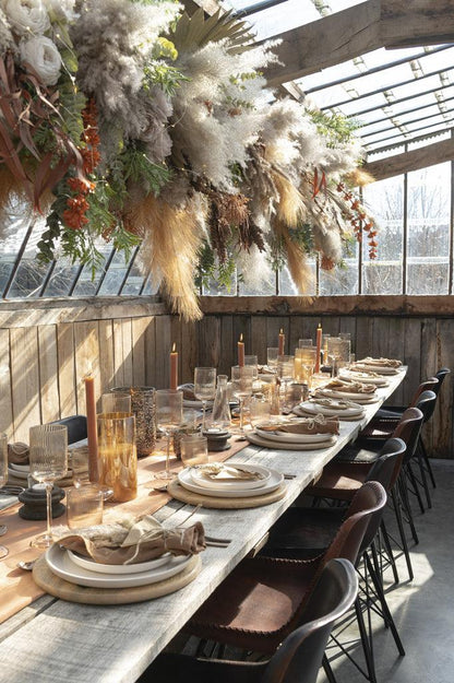 Ledlamp Blinkend Glas Goud Large - LED Kaars - J-Line - livinglovely.nl