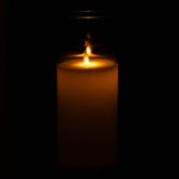 Ledlamp Blinkend Glas Grijs Large - LED Kaars - J-Line - livinglovely.nl