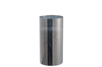 Ledlamp Blinkend Glas Grijs Medium - LED Kaars - J-Line - livinglovely.nl