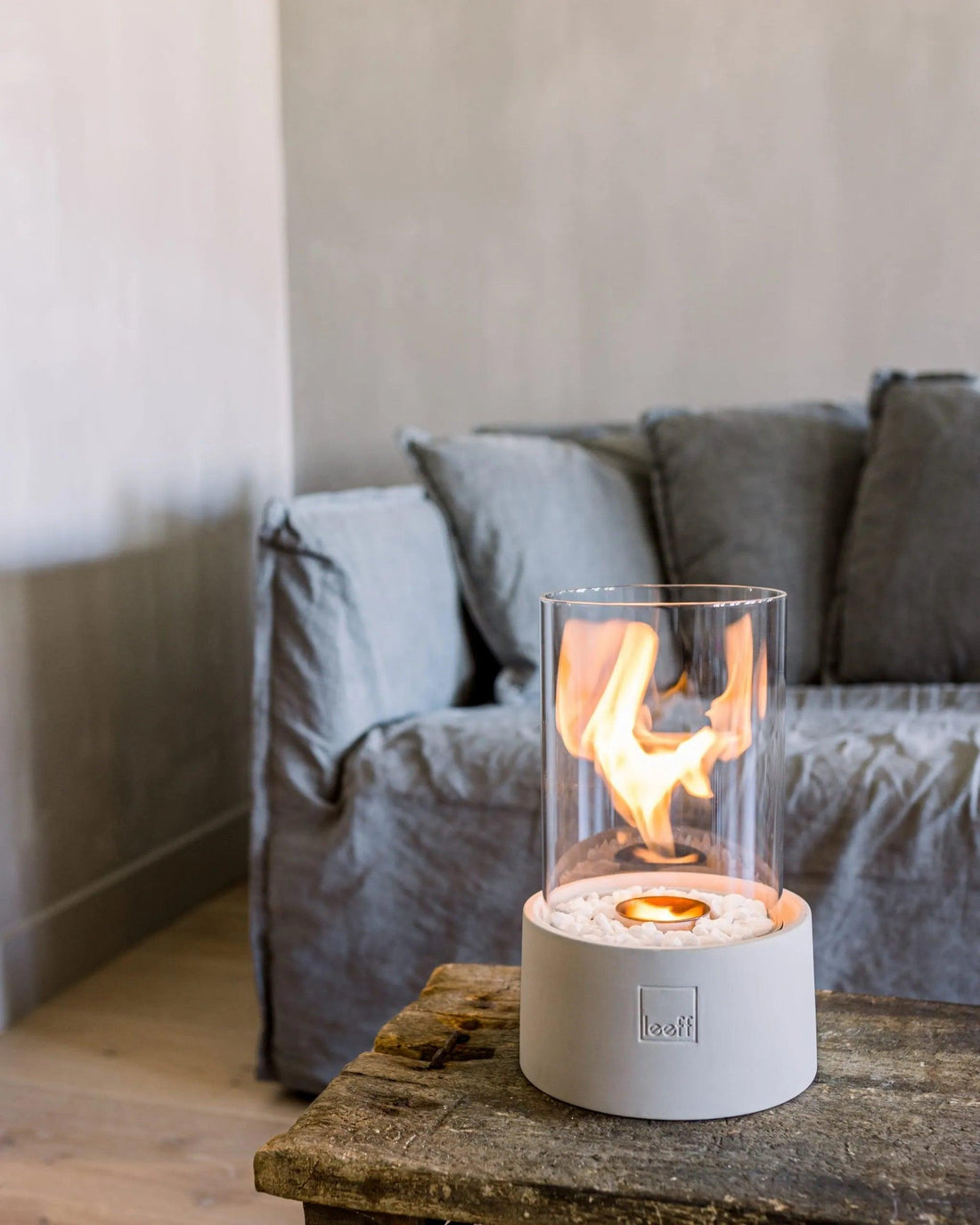 Leeff Stonefire Grey - Feuerstelle für den Außenbereich - LEEFF - livinglovely.co.uk
