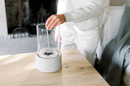 Leeff Stonefire White - Feuerstelle für draußen - LEEFF - livinglovely.co.uk