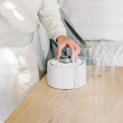 Leeff Stonefire White - Feuerstelle für draußen - LEEFF - livinglovely.co.uk