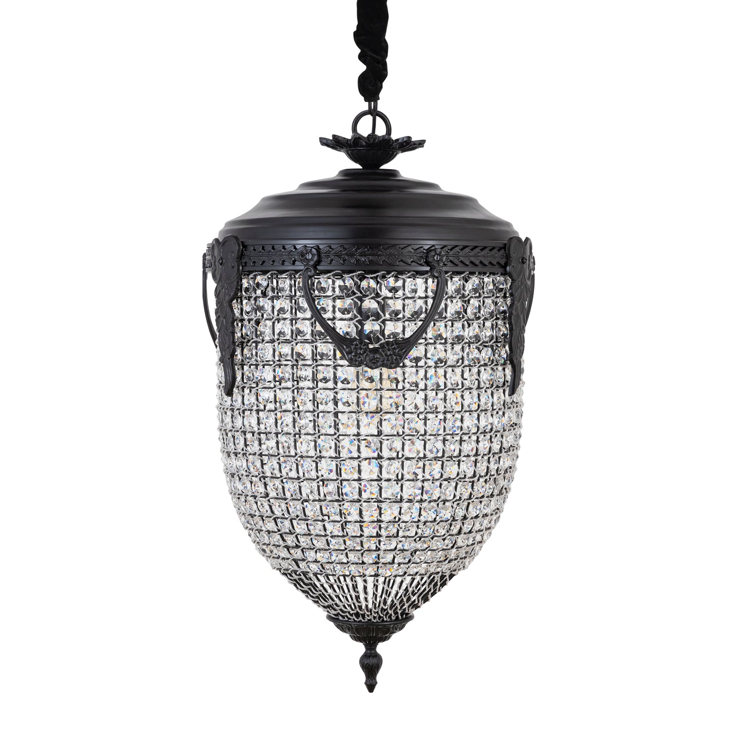Lidde Crystal Oval Chandelier Lamp Classic L 46x46x82cm PTMD - Hanglamp - PTMD - livinglovely.nl