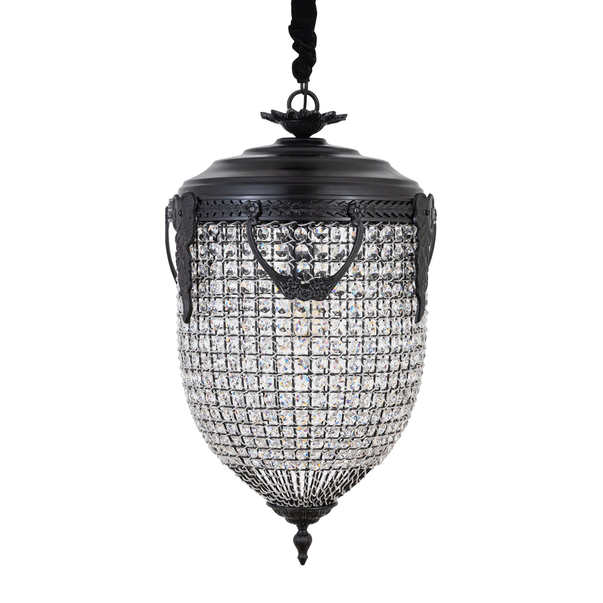 Lidde Crystal Oval Chandelier Lamp Classic L 46x46x82cm PTMD - Hanglamp - PTMD - livinglovely.nl