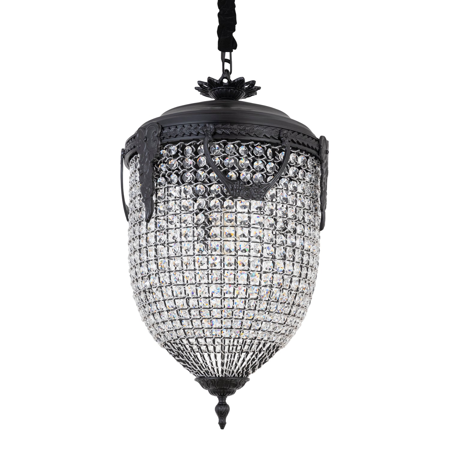 Lidde Crystal Oval Chandelier Lamp Classic L 46x46x82cm PTMD - Hanglamp - PTMD - livinglovely.nl