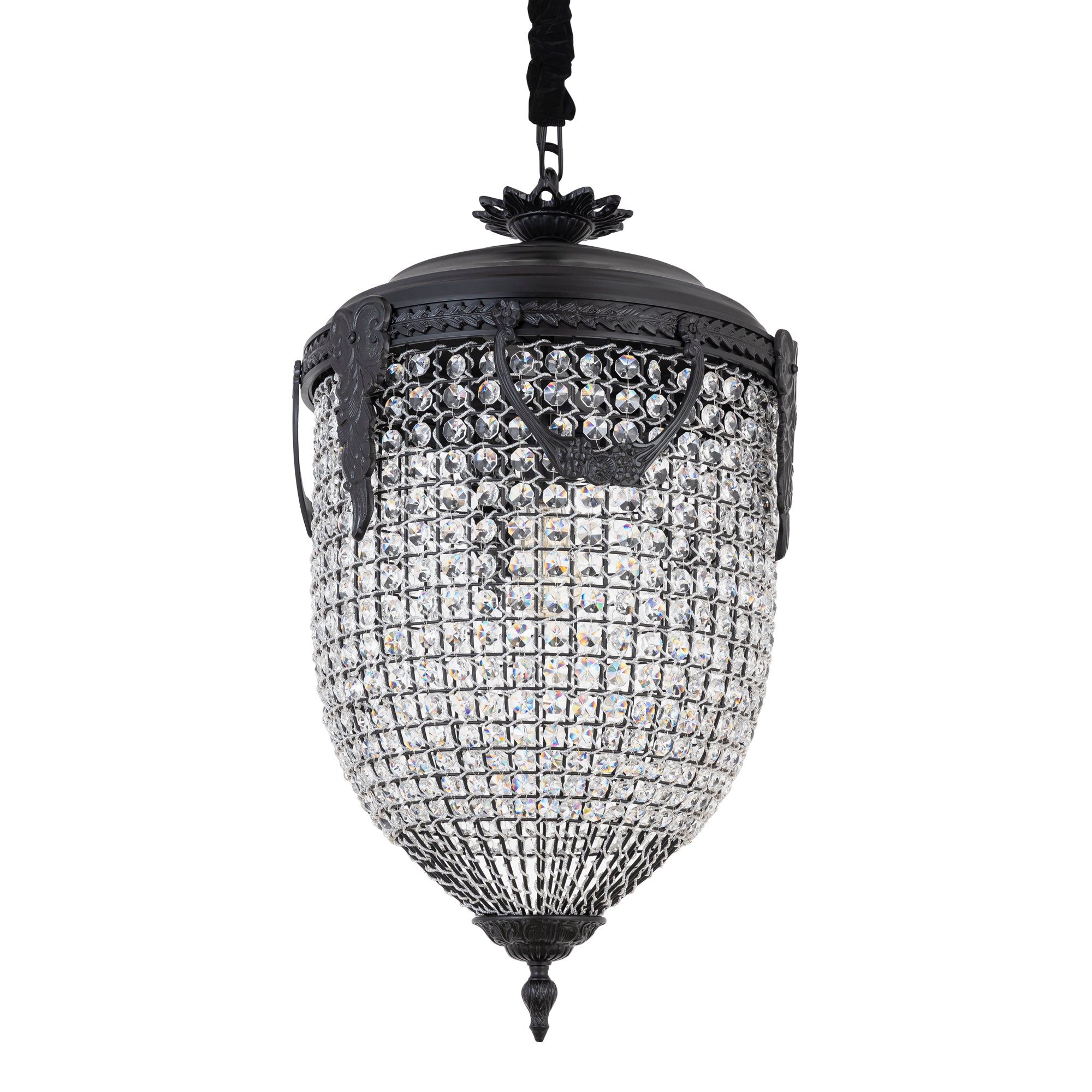 Lidde Crystal Oval Chandelier Lamp Classic L 46x46x82cm PTMD - Hanglamp - PTMD - livinglovely.nl