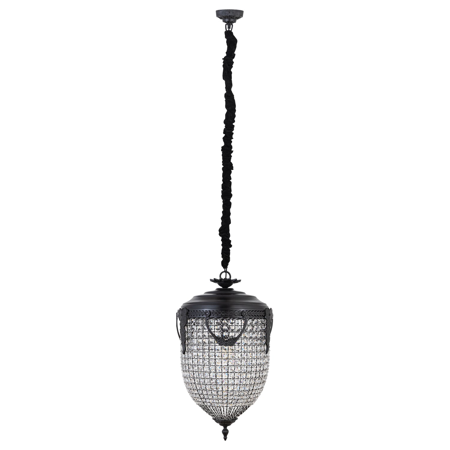 Lidde Crystal Oval Chandelier Lamp Classic L 46x46x82cm PTMD - Hanglamp - PTMD - livinglovely.nl