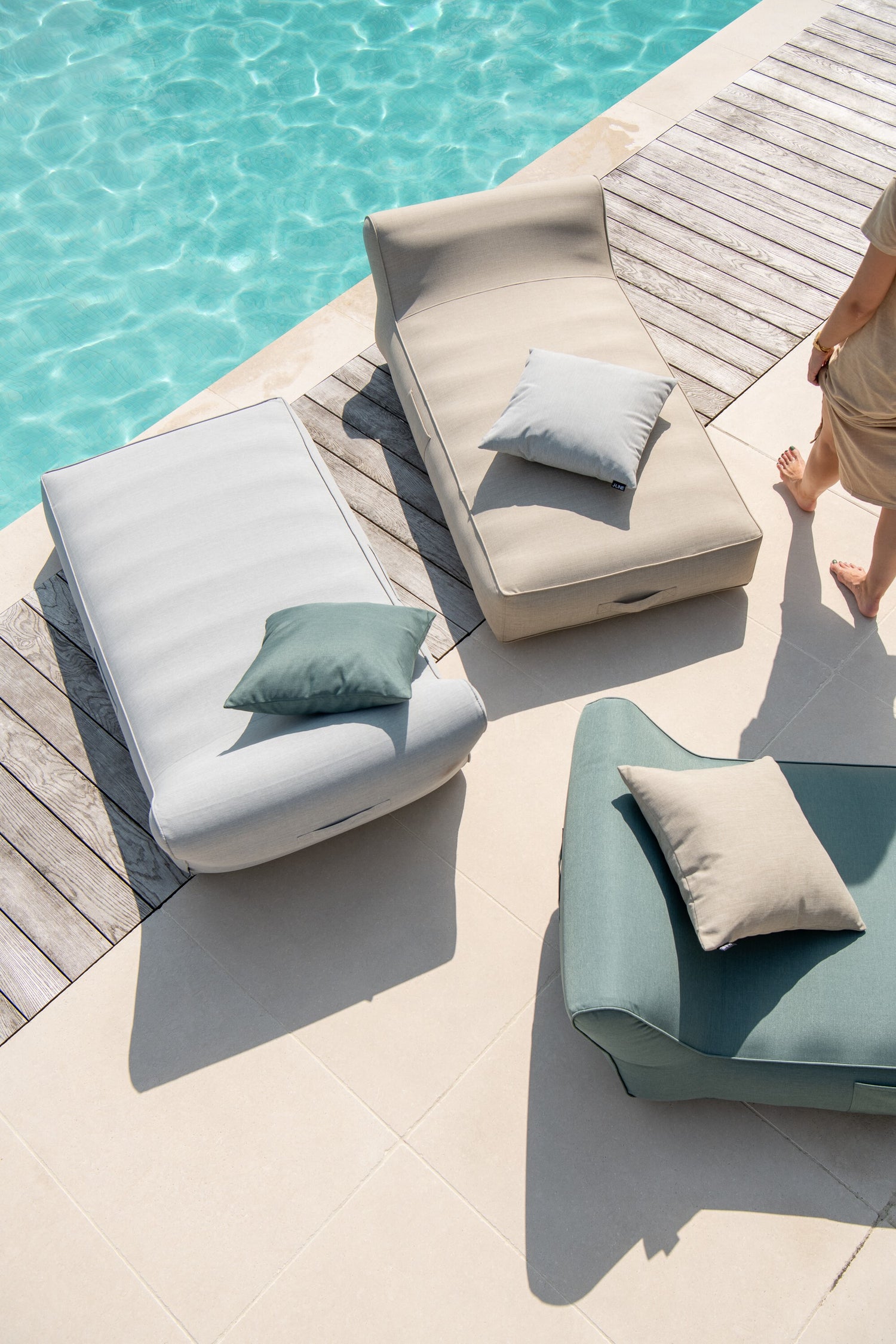 Ligbed Matras Helene Polypropyleen Groen J-Line - Ligbed - J-Line - livinglovely.nl