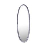Limera Nickel Alu Oval Mirror Irregular Border M 60x3.5x150cm PTMD - Spiegel - PTMD - livinglovely.nl