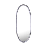 Limera Nickel Alu Oval Mirror Irregular Border M 60x3.5x150cm PTMD - Spiegel - PTMD - livinglovely.nl