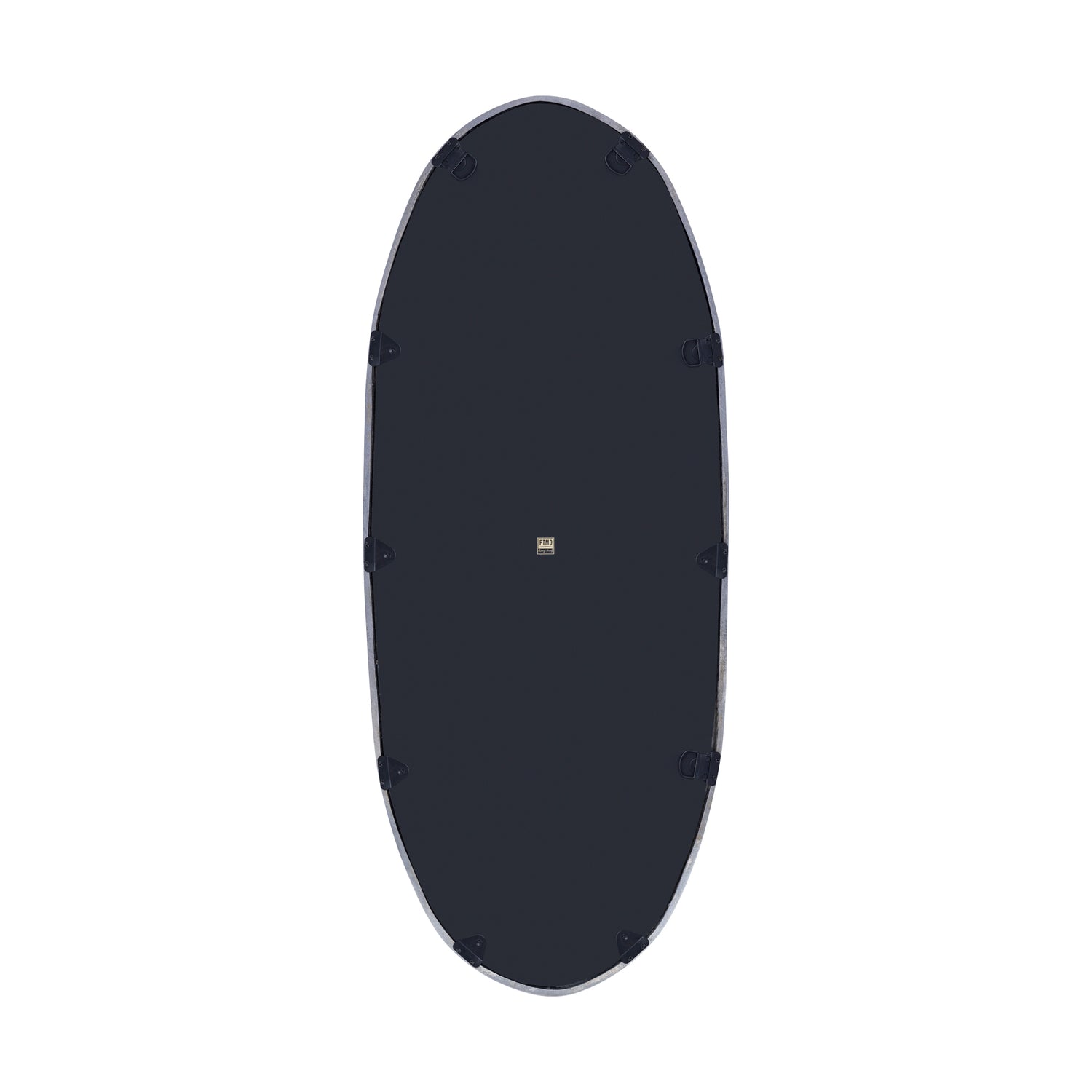 Limera Nickel Alu Oval Mirror Irregular Border M 60x3.5x150cm PTMD - Spiegel - PTMD - livinglovely.nl