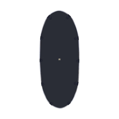 Limera Nickel Alu Oval Mirror Irregular Border M 60x3.5x150cm PTMD - Spiegel - PTMD - livinglovely.nl