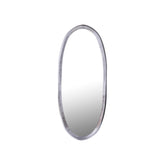 Limera Nickel Alu Oval Mirror Irregular Border S 50x3.5x120cm PTMD - Spiegel - PTMD - livinglovely.nl
