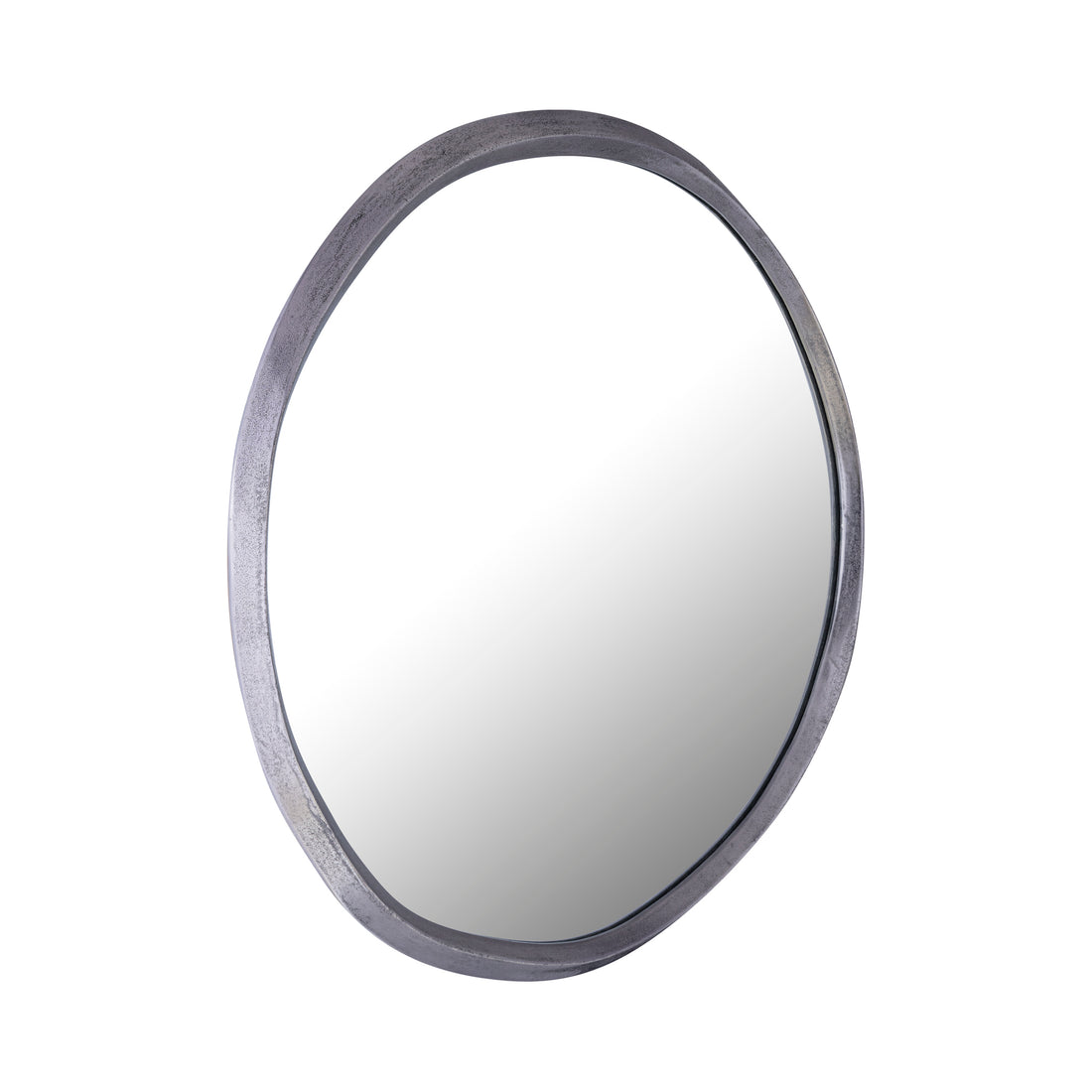 Limera Nickel Alu Round Mirror Irregular Border S 75x2x75 cm PTMD - Spiegel - PTMD - livinglovely.nl