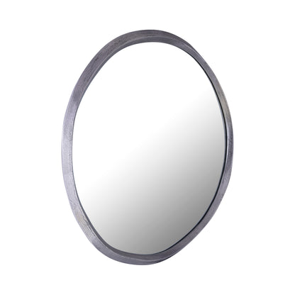 Limera Nickel Alu Round Mirror Irregular Border S 75x2x75 cm PTMD - Spiegel - PTMD - livinglovely.nl