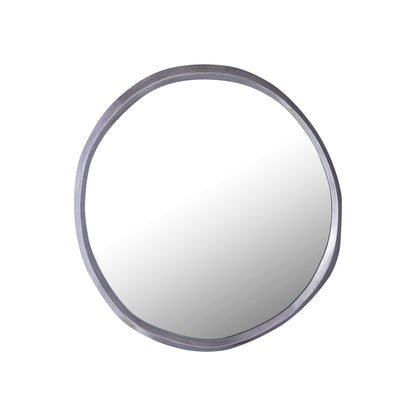 Limera Nickel Alu Round Mirror Irregular Border S 75x2x75 cm PTMD - Spiegel - PTMD - livinglovely.nl