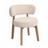 Lior Eetkamerstoel Opulence Crème van PTMD, ander aanzicht van de crème opulence bekleding