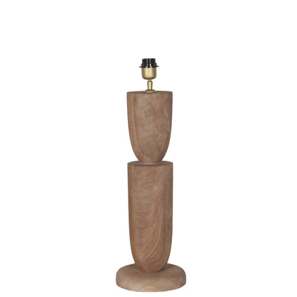 Lorinne Natural mango wood table lamp double - Tafellamp - PTMD - livinglovely.nl