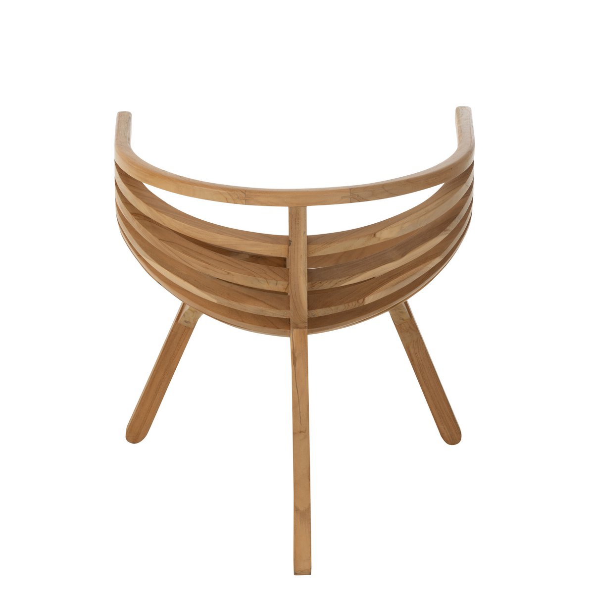 Loungestoel Crab Teak Hout Naturel - Fauteuil - J-Line - livinglovely.nl