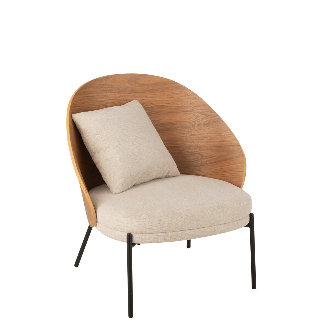 Loungesessel Lone Multiplex/Metall Natur/Beige J-Line