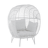 Loungestoel Ovaal Staal Wit - Outdoor loungestoel - J-Line - livinglovely.nl